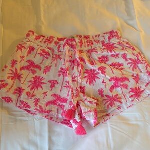 Pink Palm Print Women's Shorts